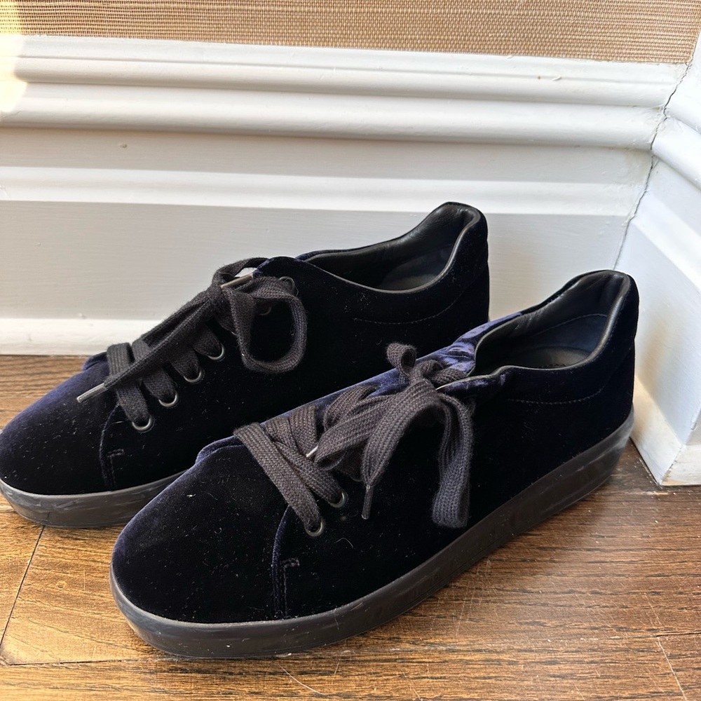 Prada Black Velvet Sneakers - Picture 5 of 5
